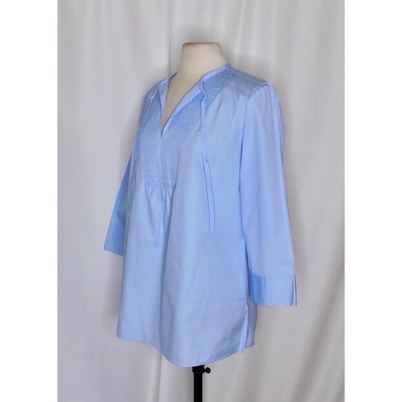 Lands' End Blue Tunic Relaxed Boxy Style - Picture 4 of 10